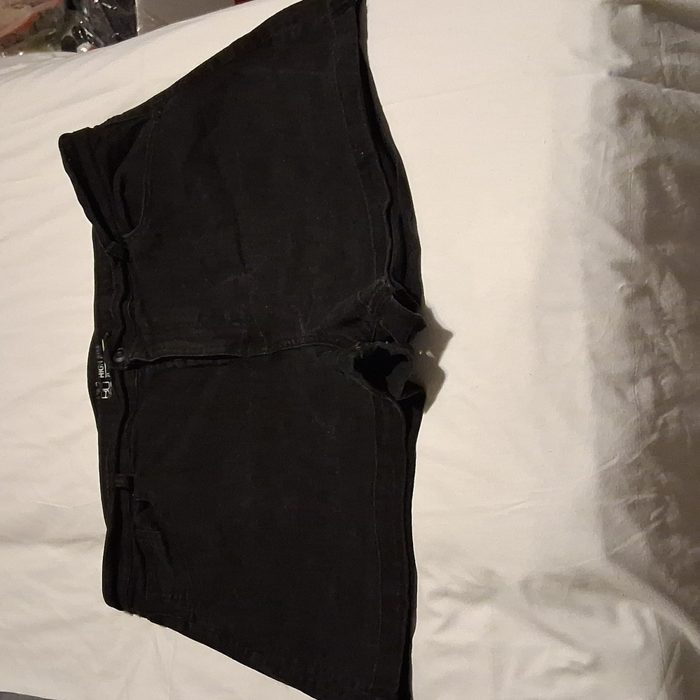 NOBO black denim shorts.